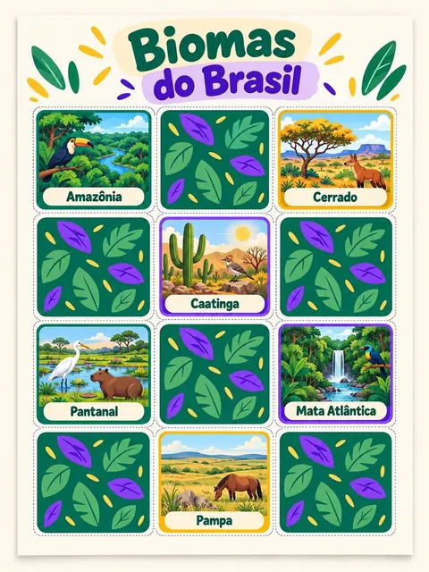 Jogo da memória Biomas do Brasil
